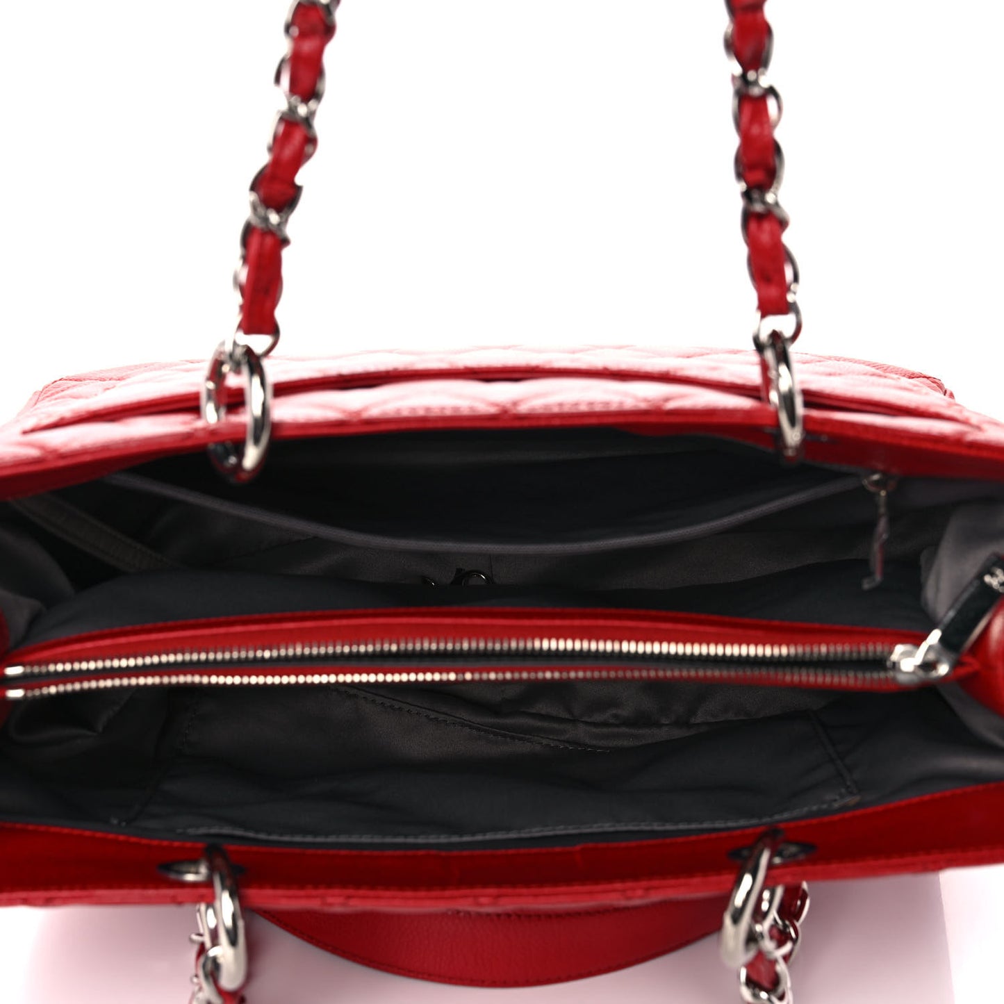 Caviar Quilted Grand Shopping Tote GST Red