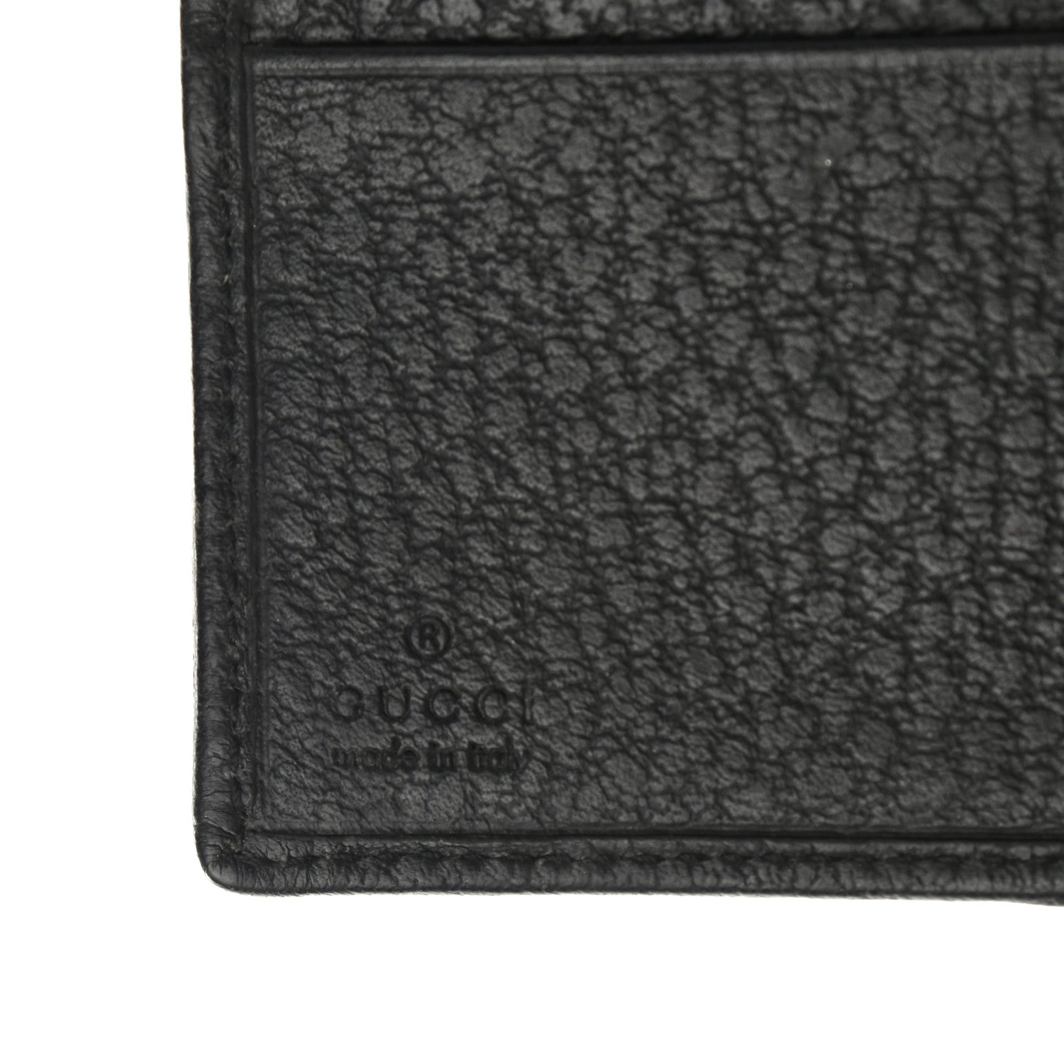 Gucci Pebbled Calfskin Web French Flap Wallet Black 6 of 7