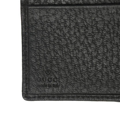 Gucci Pebbled Calfskin Web French Flap Wallet Black 6 of 7