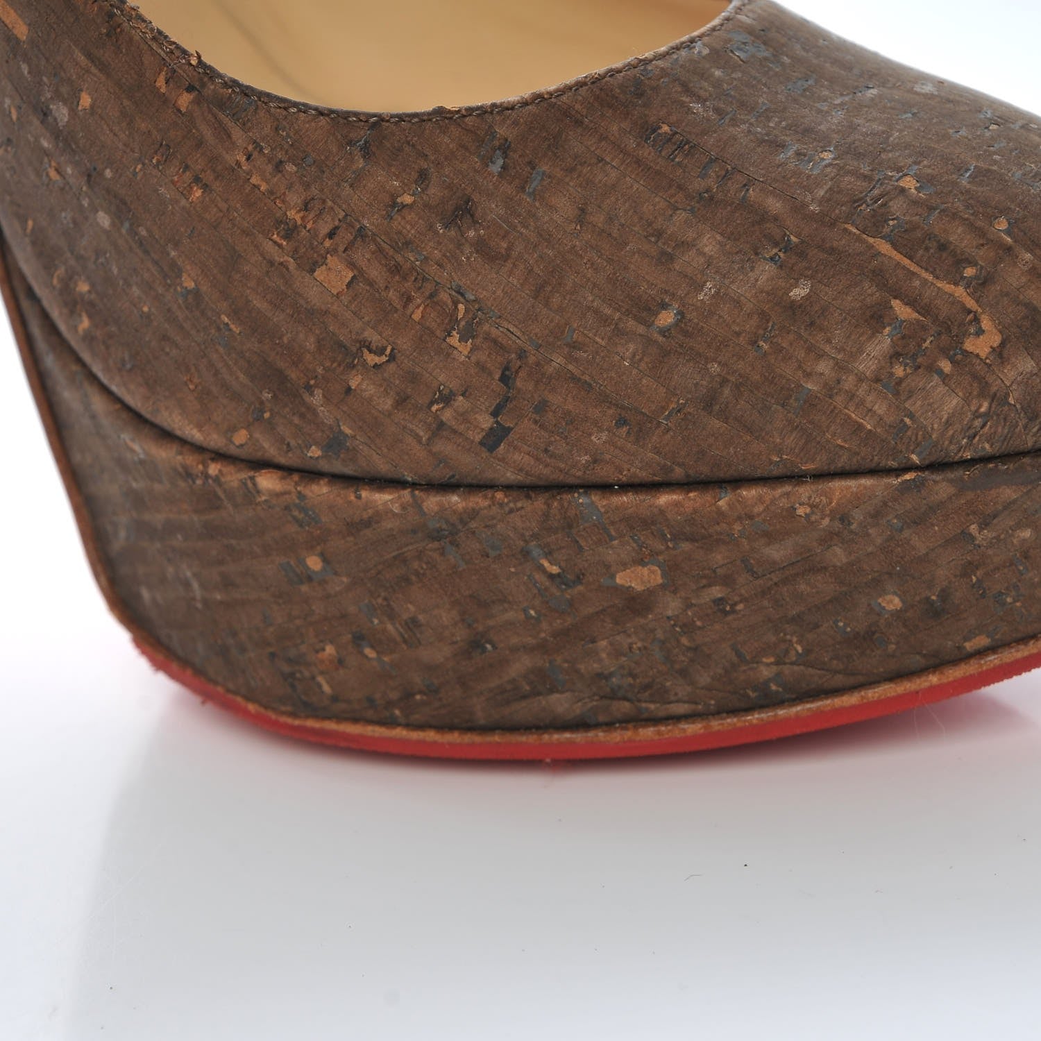 Christian Louboutin Cork Bianca 140 Slingback Pumps 39.5 Brown 15 of 17