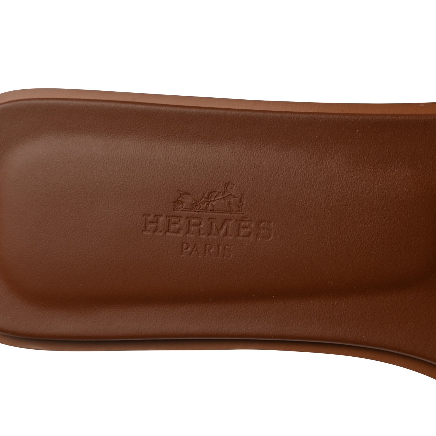 Hermes Box Calfskin Oran Sandals 37.5 Gold 6 of 9