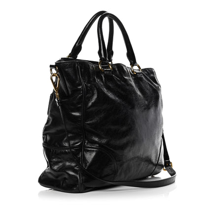 Prada Vitello Shine Tote Black 3 of 15