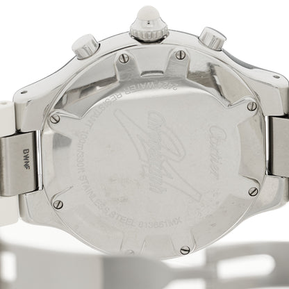 Cartier Stainless Steel Rubber 38mm Must 21 Chronoscaph Quartz Watch 4 of 5