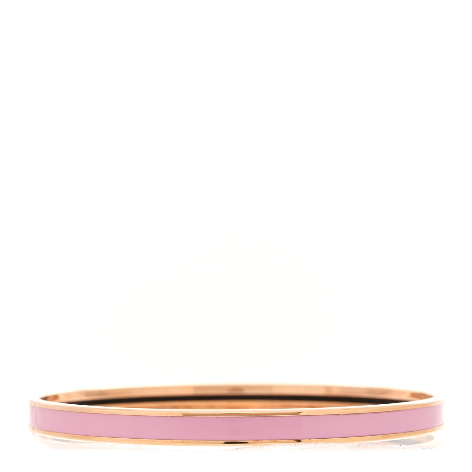 Hermes Enamel Printed Extra Narrow Bracelet 70 Rose Delirium 1 of 6