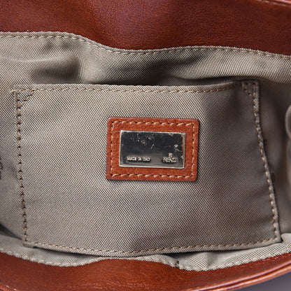 Fendi Vitello Bottalato FF Embossed Small Chef Shoulder Bag Ruggine 6 of 15