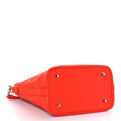 MCM Calfskin Ottomar Monogram Essential Bucket Hot Coral 4 of 9