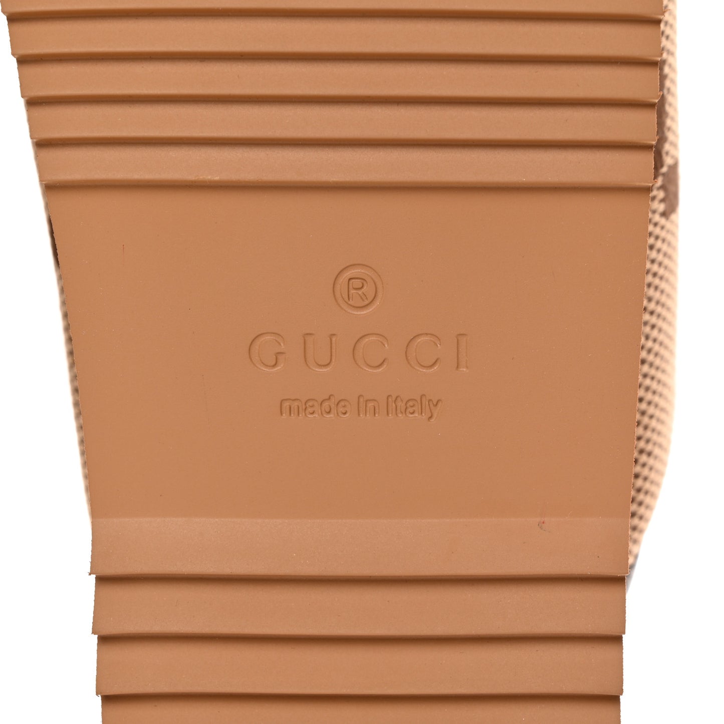 Monogram Jumbo GG Nappa Samoa Platform 40mm Slide Sandals 35 Camel Ebony New Acero