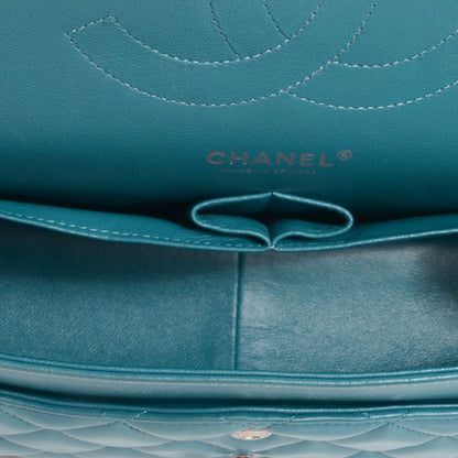 Chanel Lambskin Quilted Jumbo Double Flap Turquoise 6 of 7