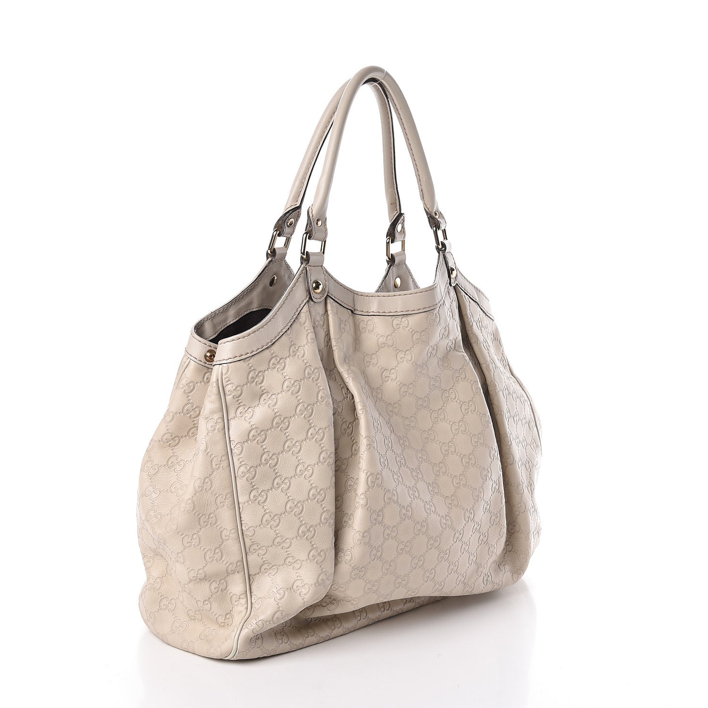 Guccissima Large Sukey Tote Mystic White