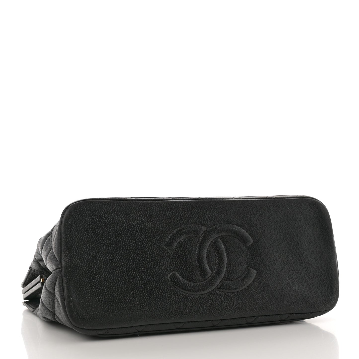 Caviar Quilted Frame Shoulder Bag Black