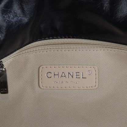 Chanel Glazed Goatskin Double Stitch Flap Black 5 of 7