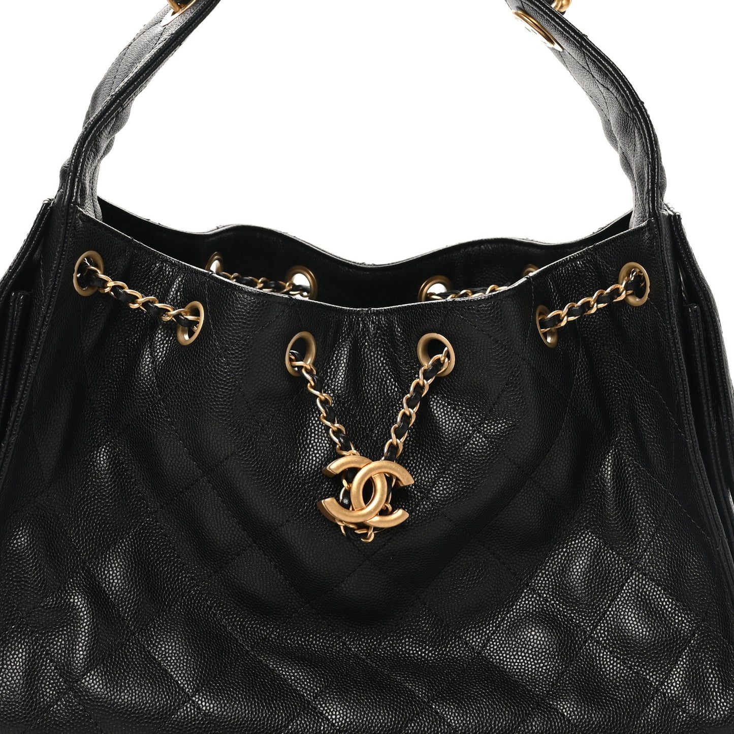 Caviar Quilted Small Chanel 25 Handbag Black