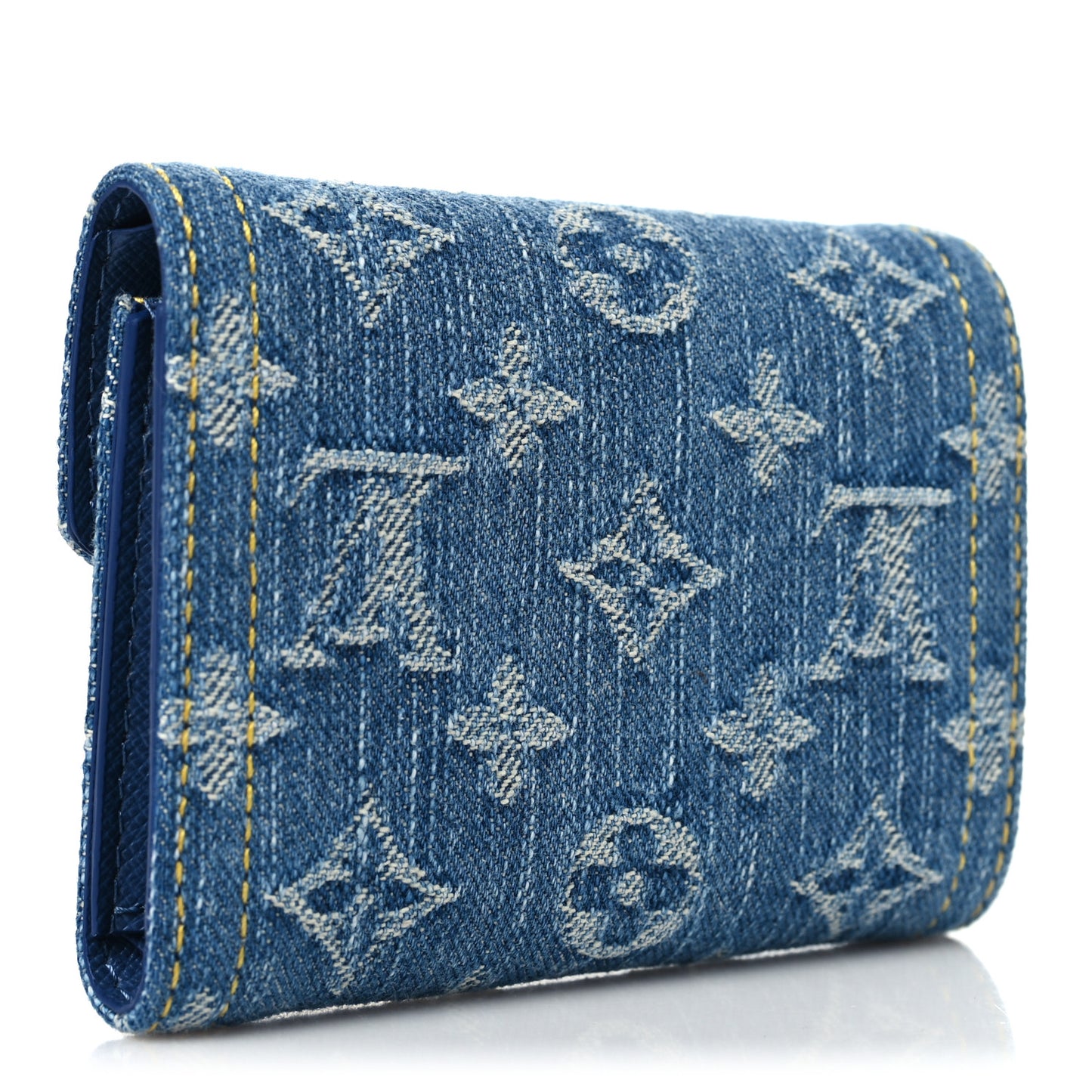 Denim Monogram Jacquard Victorine Wallet Blue