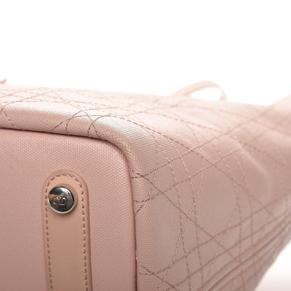 Christian Dior Coated Canvas Cannage Panarea Shopping Tote Rosato 16 of 17
