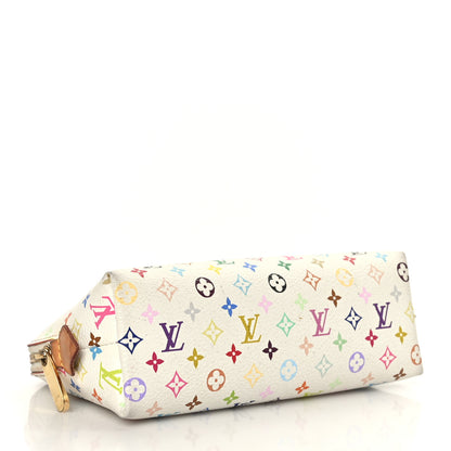 Louis Vuitton Monogram Multicolor Cosmetic Pouch White Litchi 4 of 10
