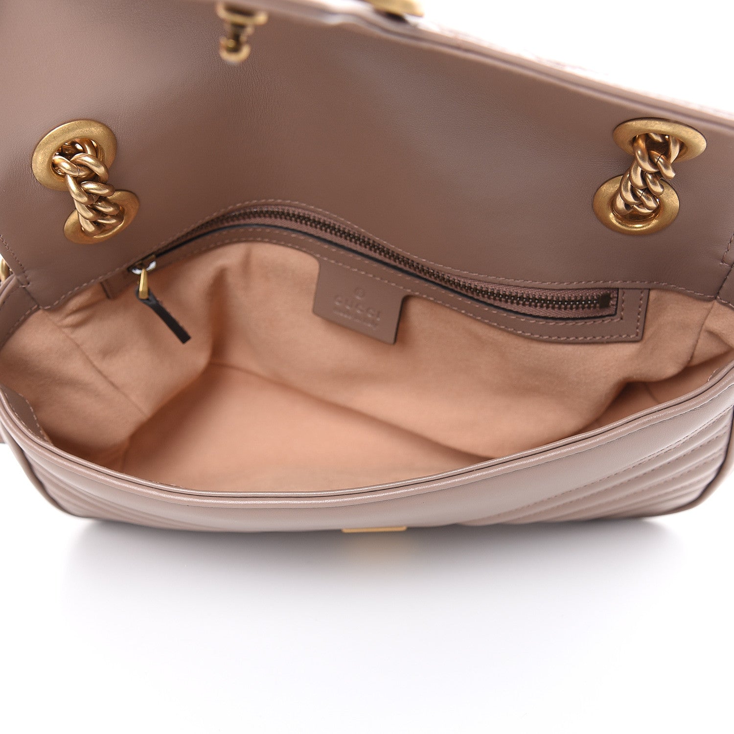 Gucci Calfskin Matelasse Small GG Marmont Shoulder Bag Porcelain Rose 5 of 9