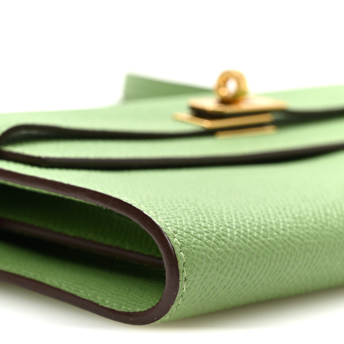 Hermes Epsom Verso Kelly Wallet To Go Vert Criquet Bleu Brume 9 of 10