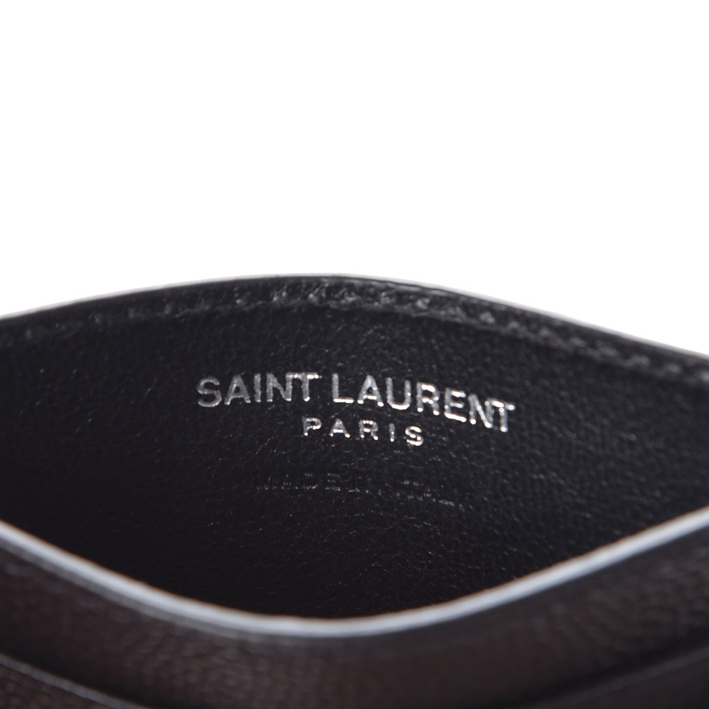 Grain De Poudre Matelasse Chevron Monogram Credit Card Case Black