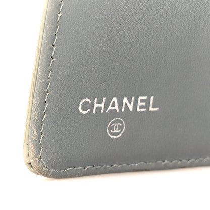 Chanel Metallic Patent Calfskin Quilted Lucky Symbols Yen Wallet Silver 6 of 12