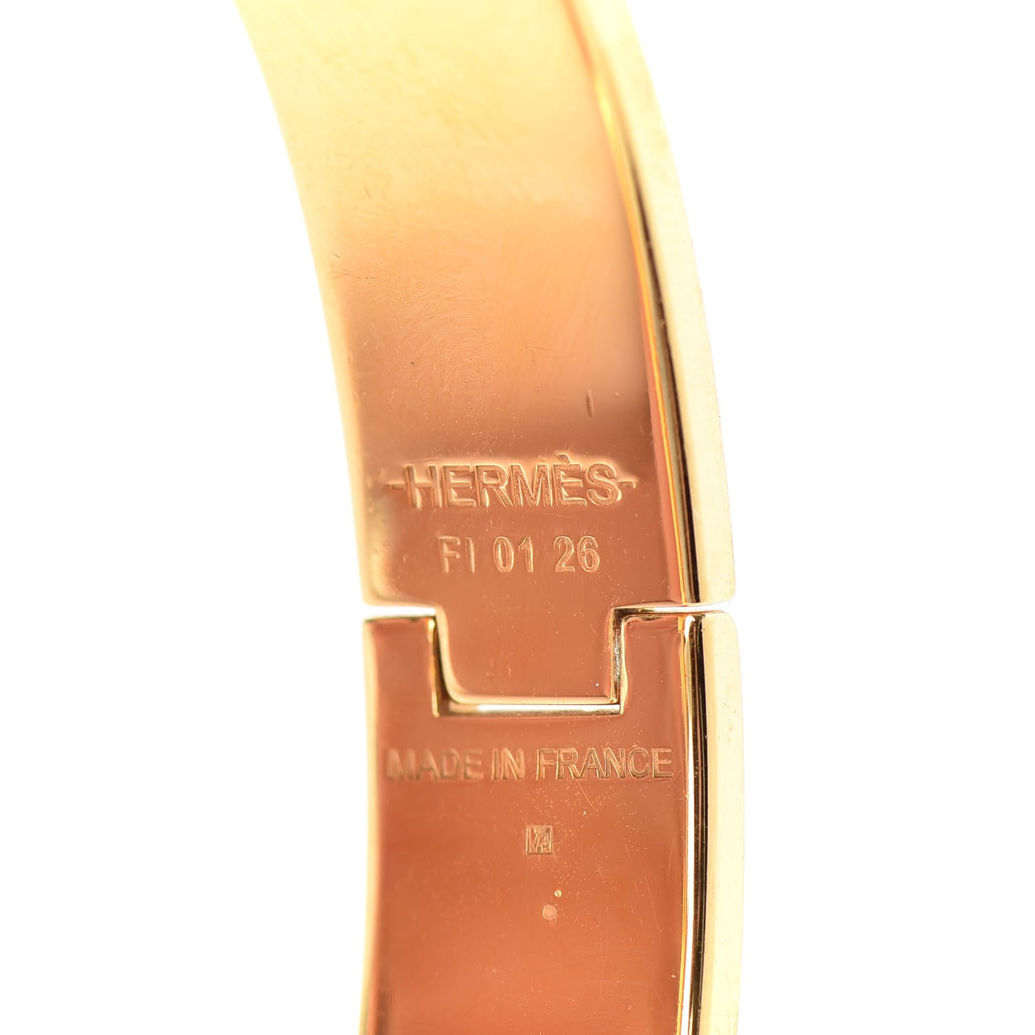 Hermes Enamel Narrow Clic Clac H Bracelet PM White 4 of 4