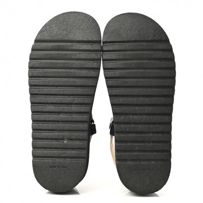 Chanel Lambskin Logo Platform Sandals 37.5 Red Black Ivory Navy Blue 5 of 9