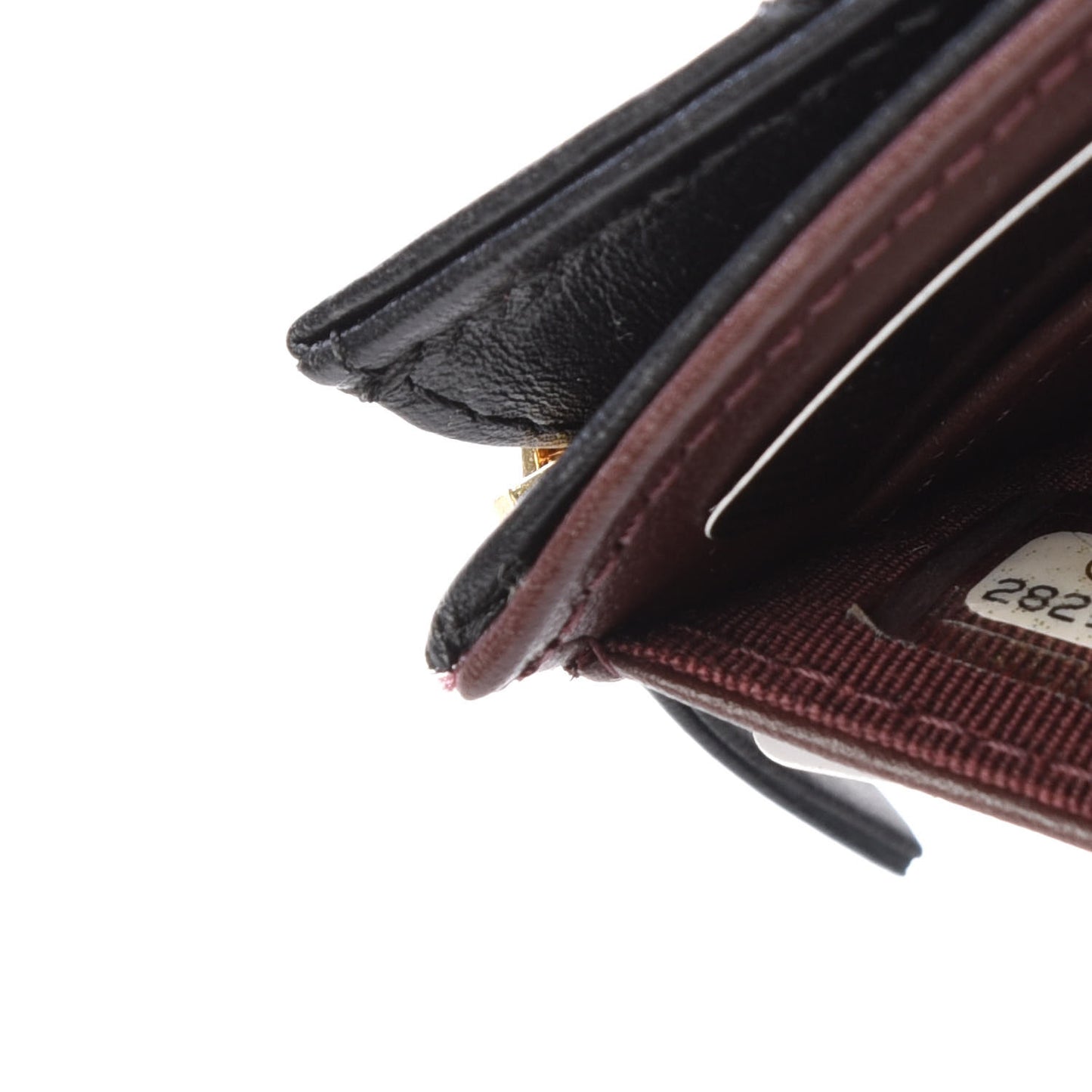 Aged Calfskin Quilted Reissue Compact Wallet Black