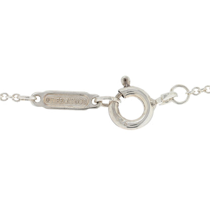Tiffany Sterling Silver Pink Sapphire Heart Key Pendant Necklace 4 of 5