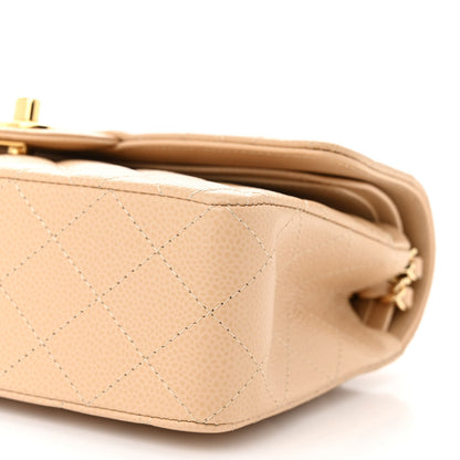 Chanel Caviar Quilted Small Double Flap Beige 10 of 11