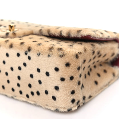 Chanel Pony Hair Cheetah Printed Creative Fabrics Flap Light Beige Black 10 of 11