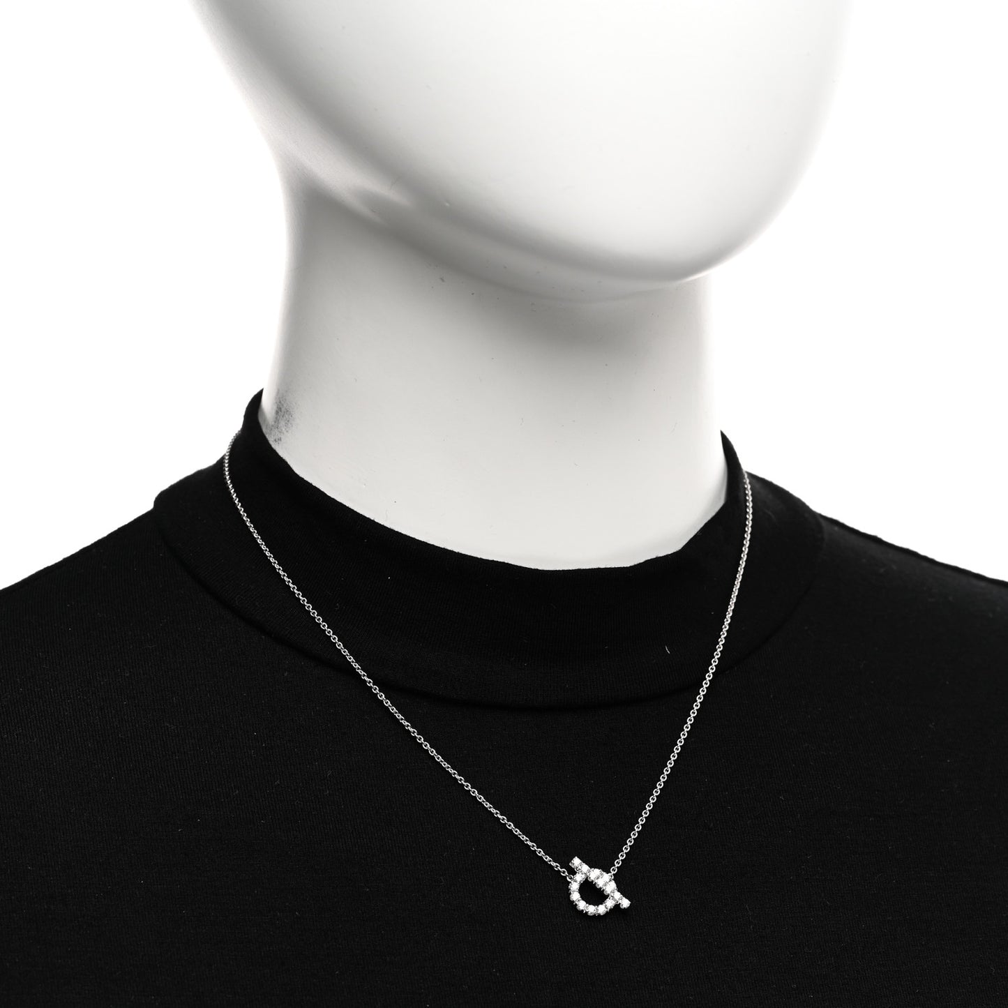 18K White Gold Diamond Finesse Pendant Necklace