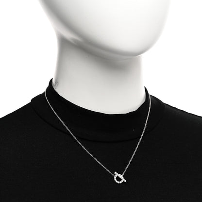 Hermes 18K White Gold Diamond Finesse Pendant Necklace 2 of 6