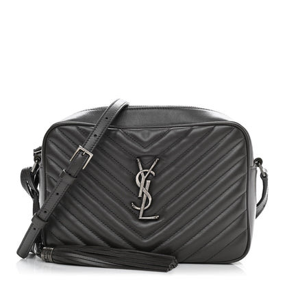 Saint Laurent Calfskin Matelasse Monogram Lou Camera Bag Sea Pebble 1 of 14
