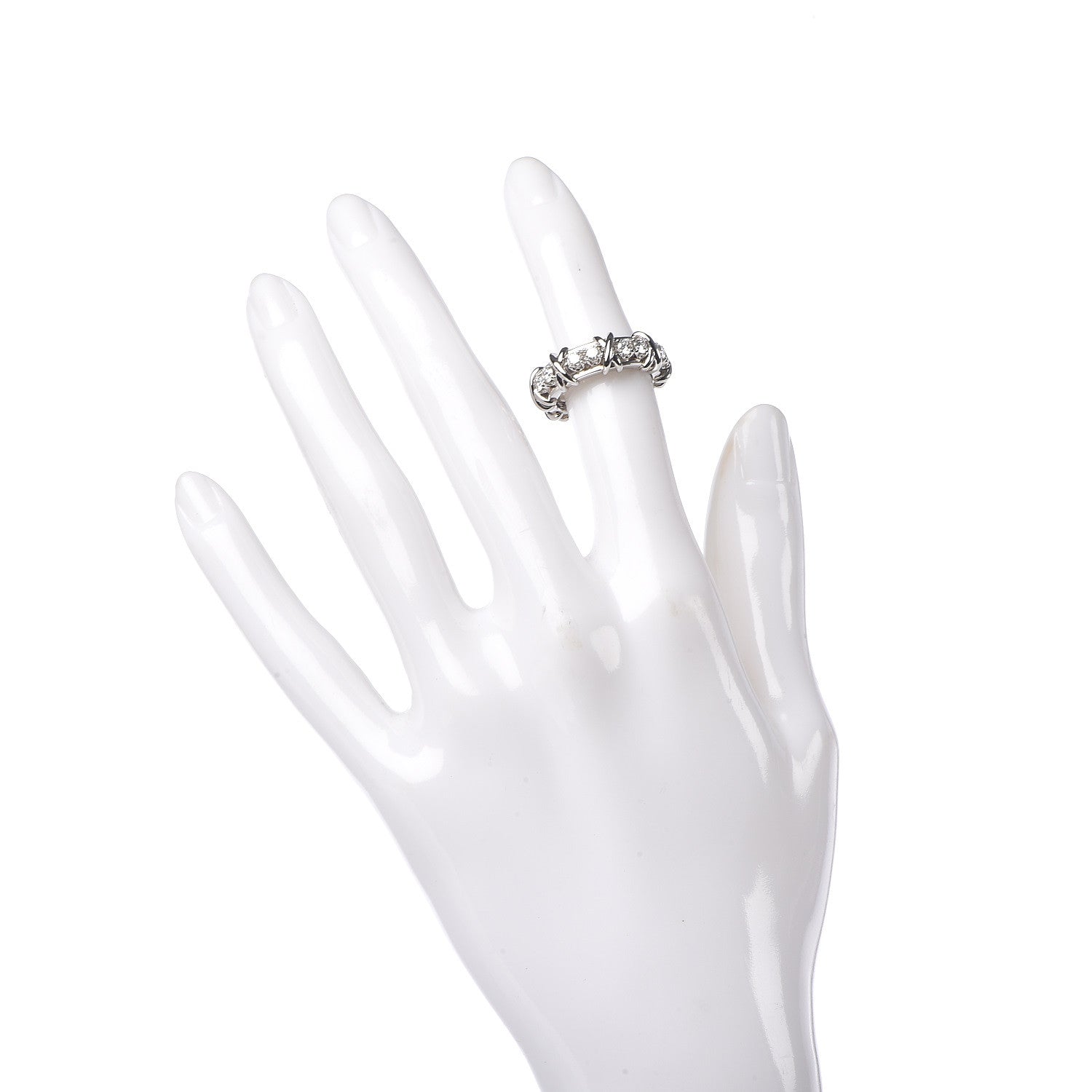 Tiffany Platinum Diamond Schlumberger Sixteen Stone Ring 45 3.5 2 of 8