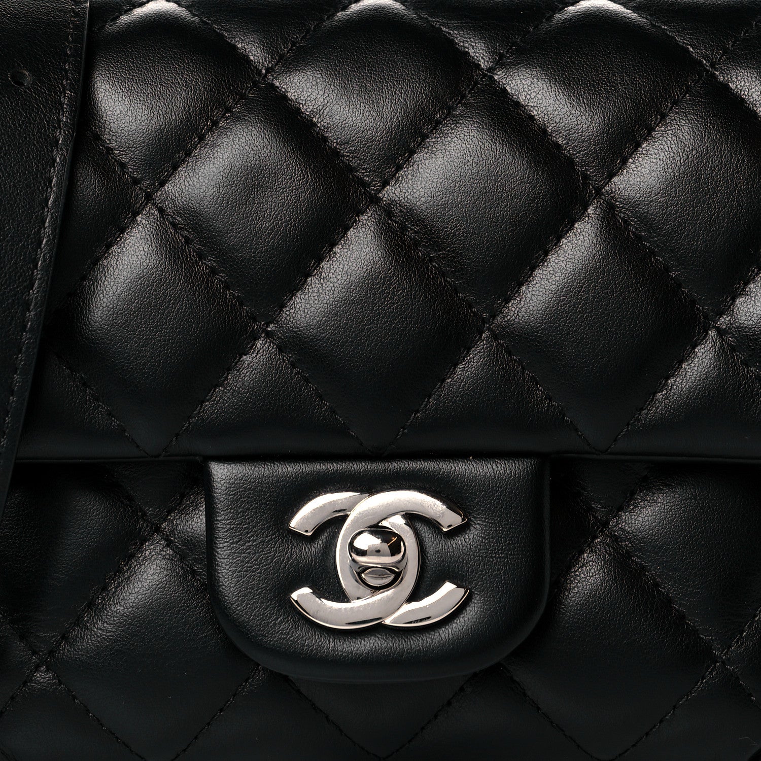Chanel Calfskin Quilted CC Uniform Flap Belt Bag Black 9 of 11
