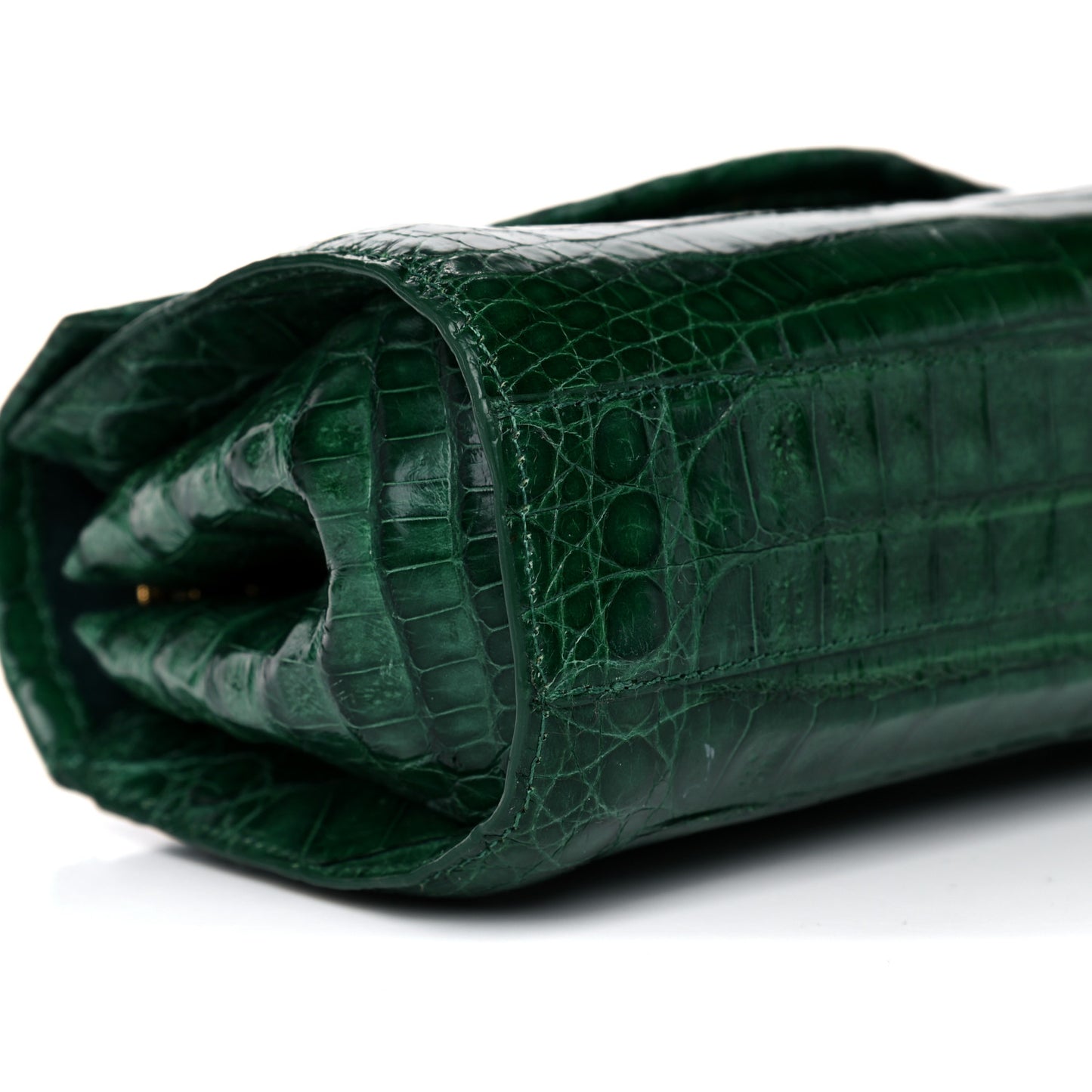 Crocodile Amour Clutch Green
