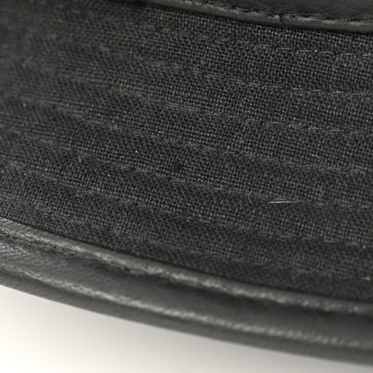 Hermes Linen Deerskin Fedora Hat 58 Black 10 of 12