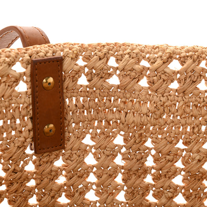 Saint Laurent Raffia Calfskin Small Panier Tote Naturel 12 of 12
