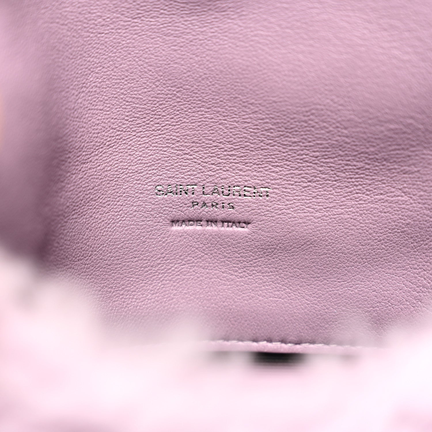 Saint Laurent Shearling Quilted Monogram Loulou Puffer Pouch Clutch Lilac 6 of 8