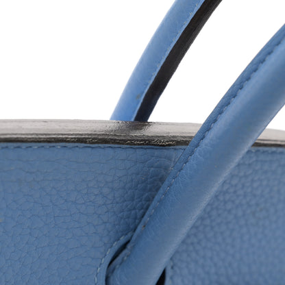 Hermes Taurillon Clemence Birkin 35 Azure 17 of 24
