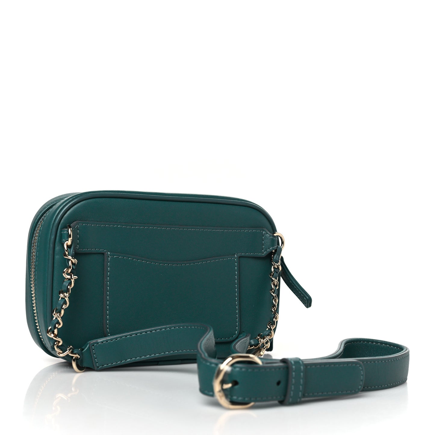 Lambskin CC Mania Waist Belt Bag Green