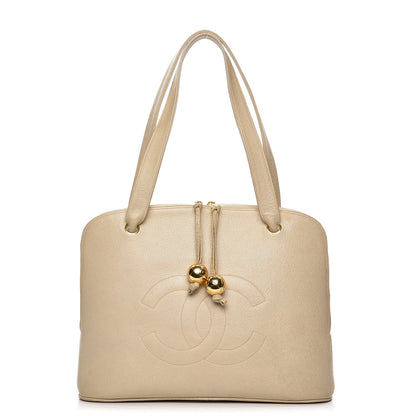 Chanel Caviar CC Shoulder Bag Light Beige 1 of 17