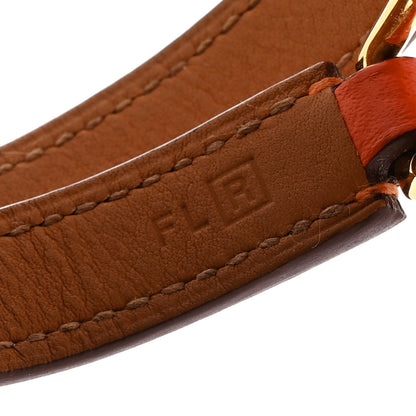 Hermes Epsom Rivale Double Tour Bracelet M Orange 5 of 7