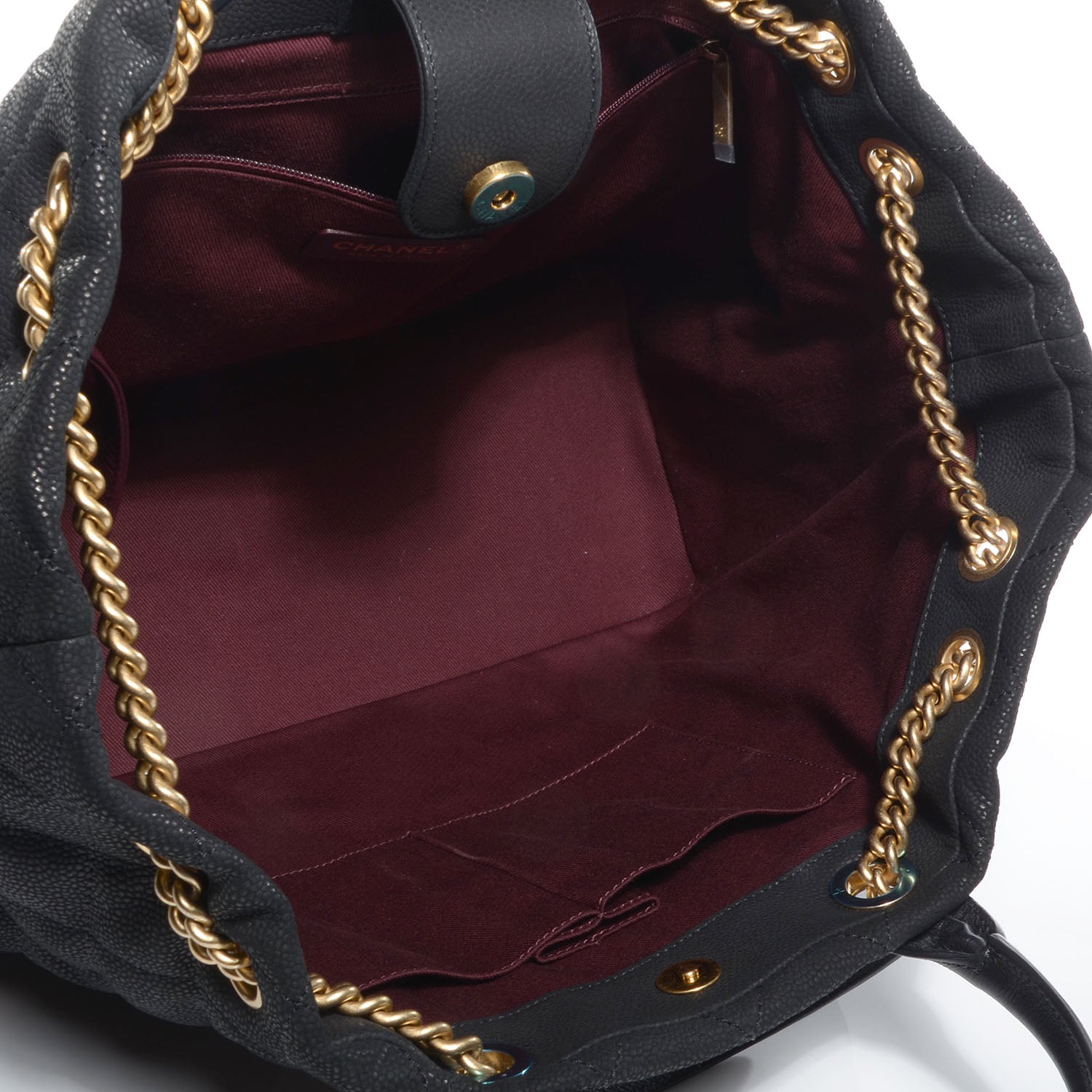 Chanel Iridescent Grained Calfskin Large Tote Black 5 of 9