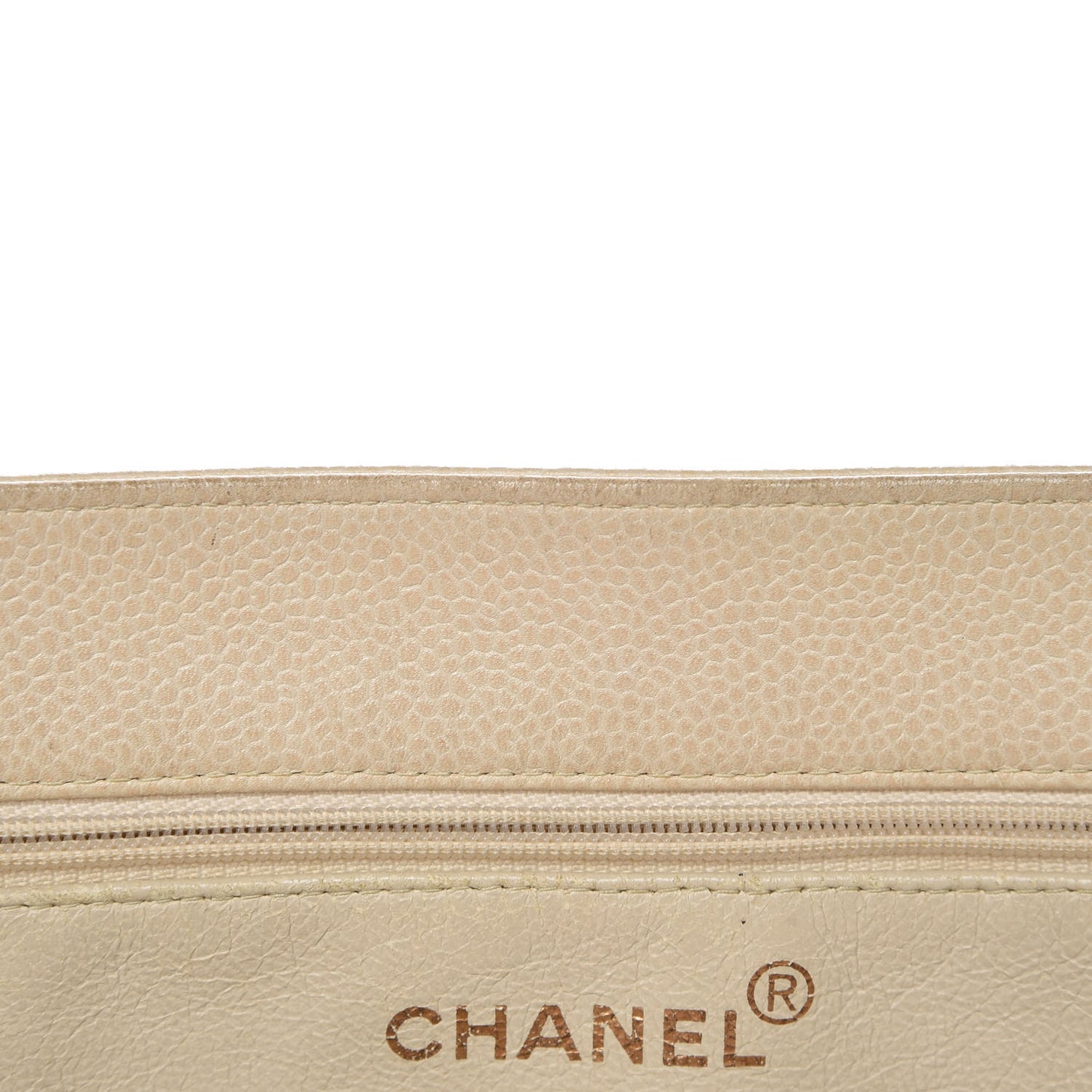 Caviar CC Shopper Tote Beige Clair