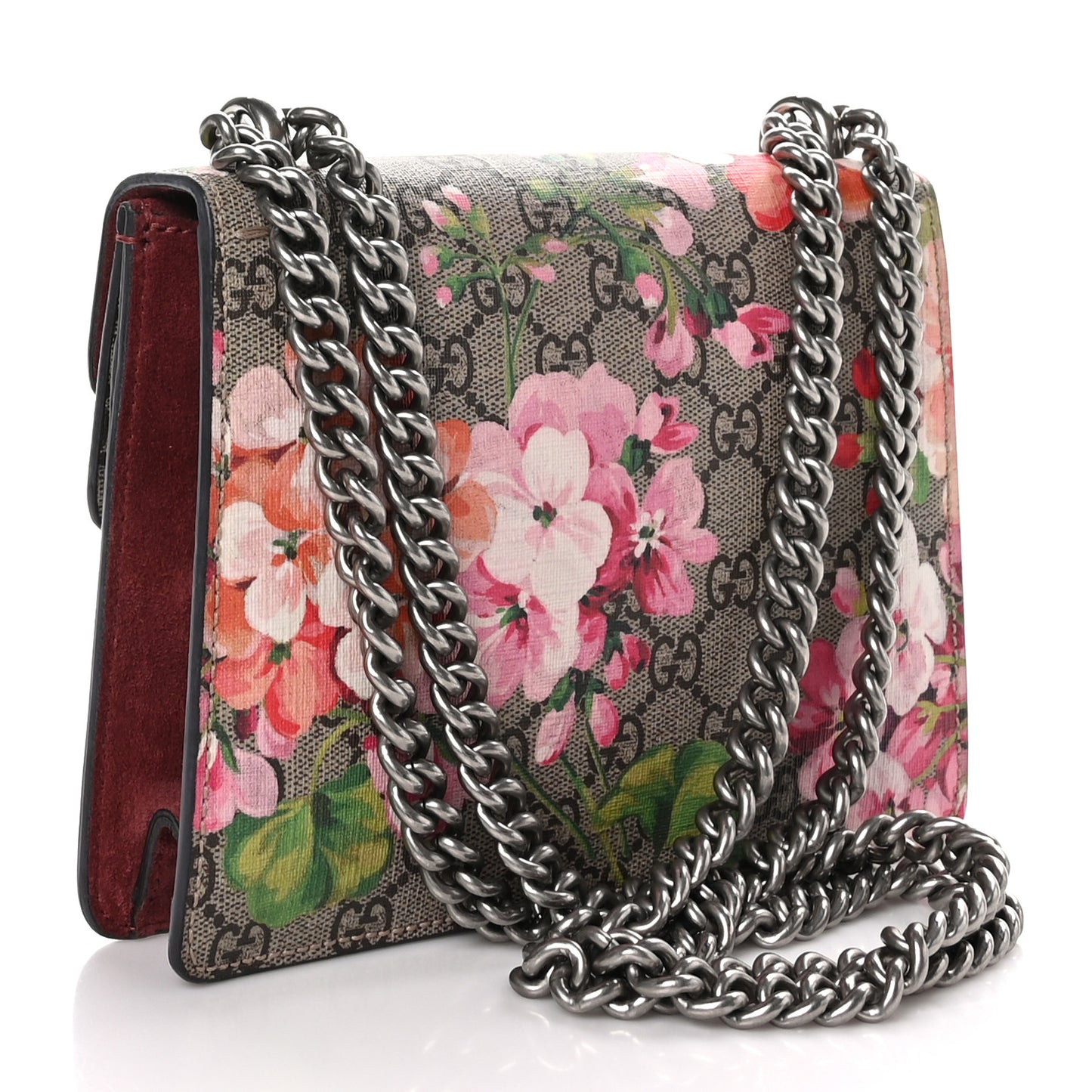 GG Supreme Monogram Blooms Mini Dionysus Shoulder Bag Beige Multicolor Dry Rose