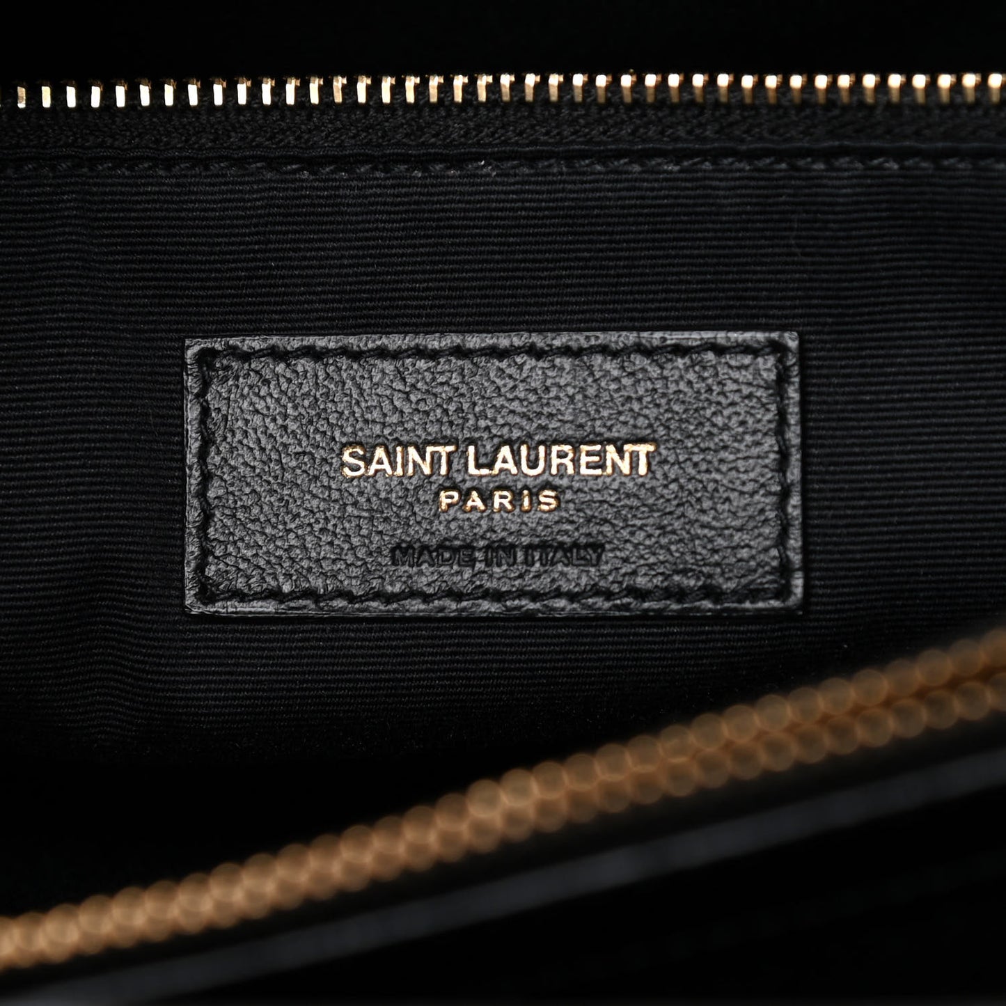 Calfskin Y Quilted Monogram Large Loulou Chain Satchel Black