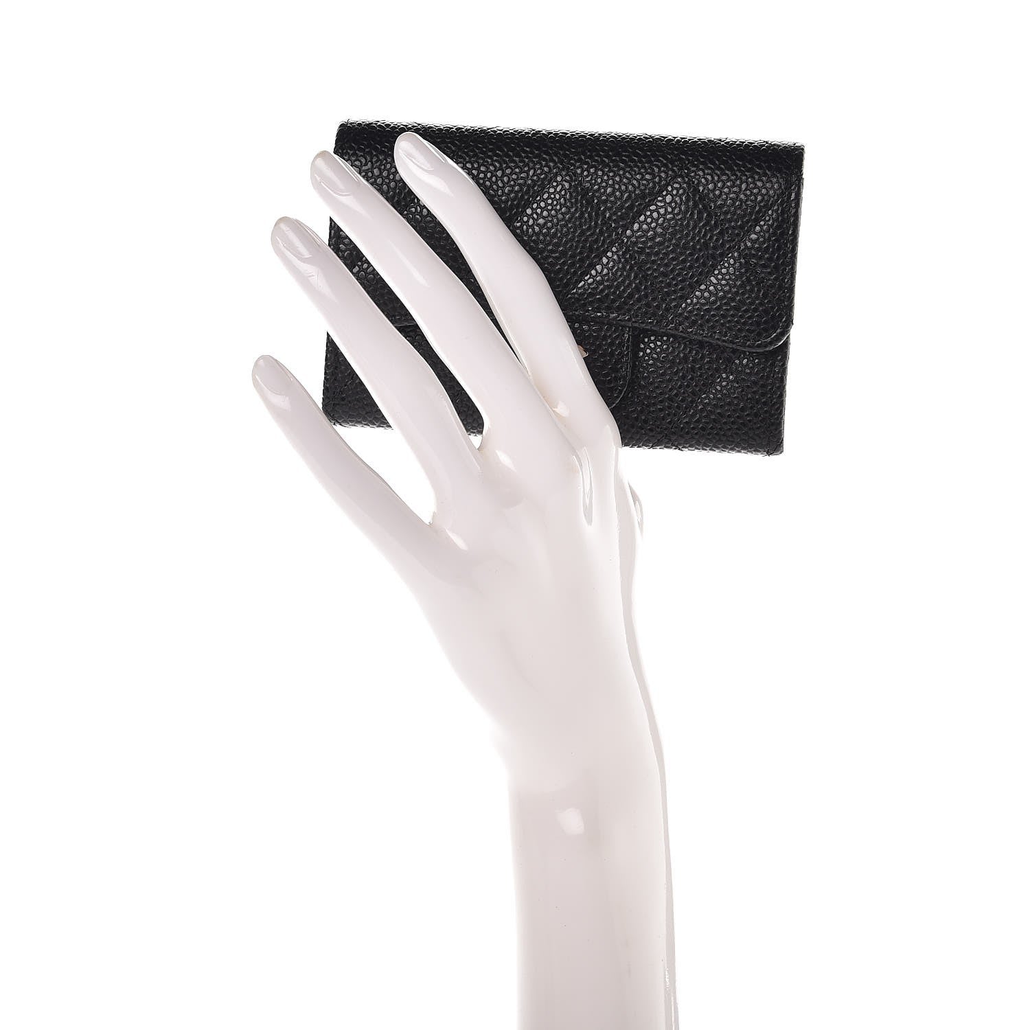 Chanel Caviar Quilted Flap Card Holder Black 2 of 8