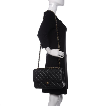 Chanel Caviar Quilted Jumbo Double Flap Black 2 of 12