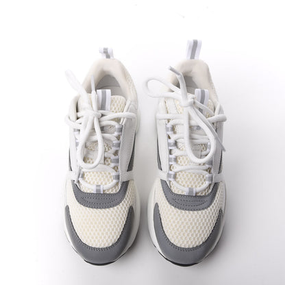 Christian Dior Technical Mesh Calfskin Mens B22 Sneakers 37 White 5 of 11