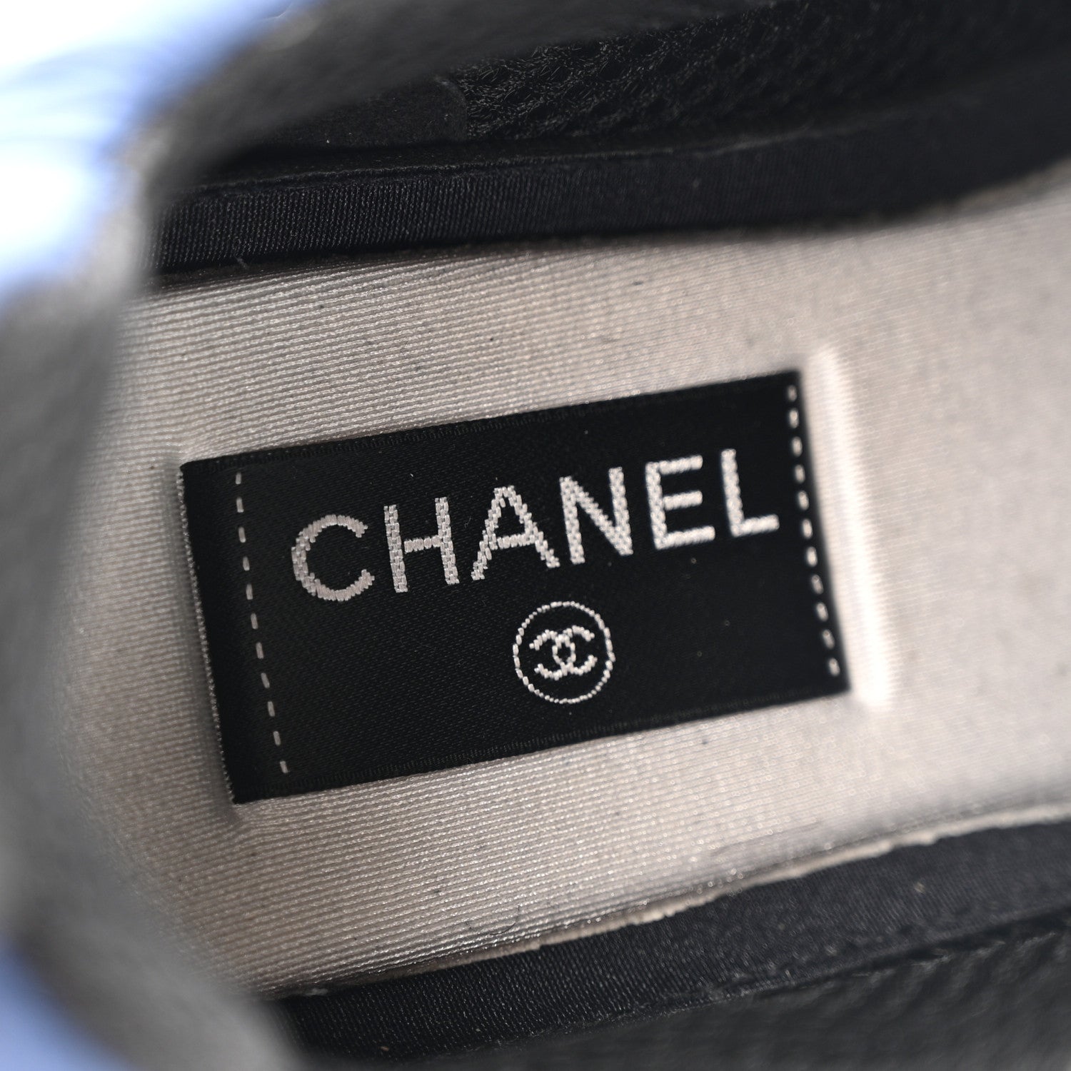 Chanel Nylon Suede Calfskin Womens Logo Sneakers 41 Dark Navy Blue 8 of 13